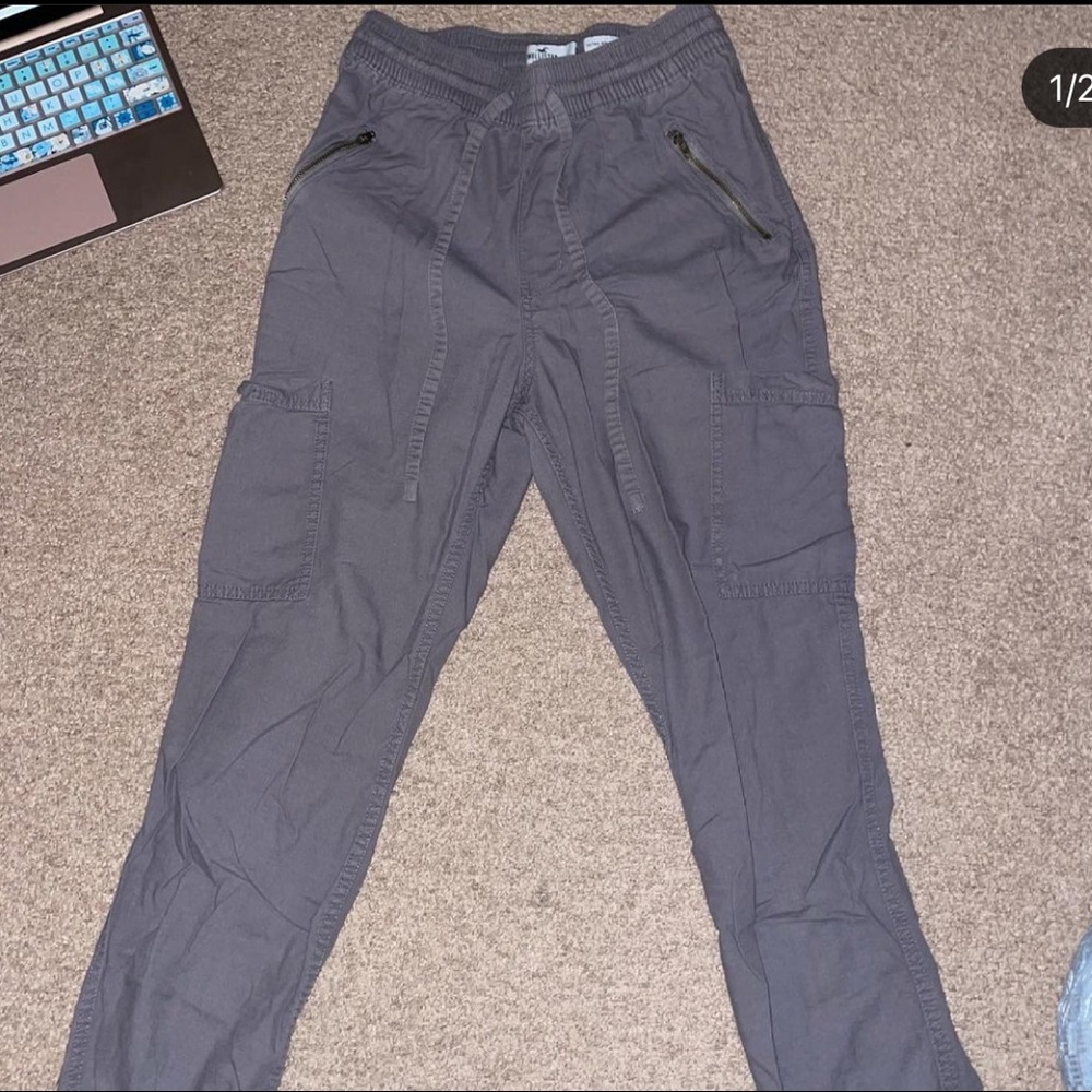 grey jogger style pants